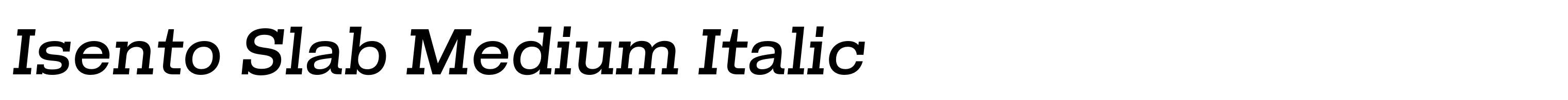 Isento Slab Medium Italic